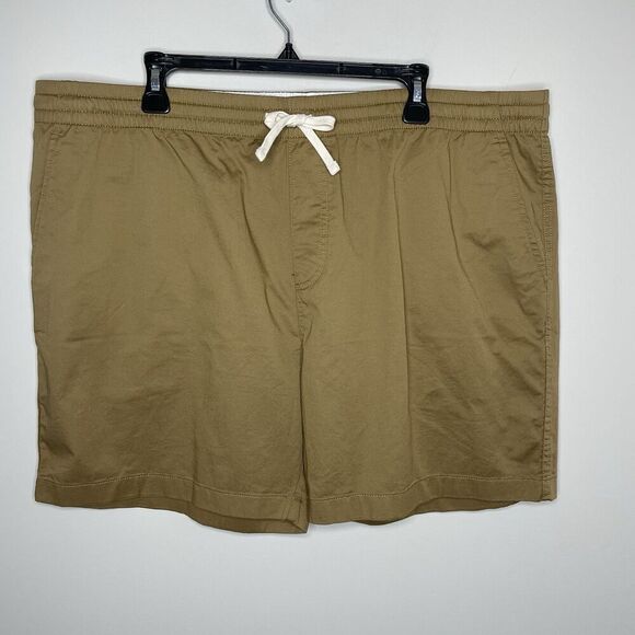 J.CREW Dock Shorts Men XXL 6" Lightweight Stretch Pull-On Brown AW990 - Picture 1 of 9